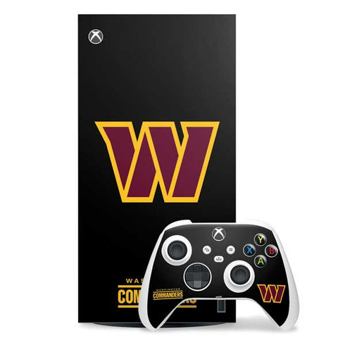 NFL Washington Commanders Black Background Xbox Series X Skins