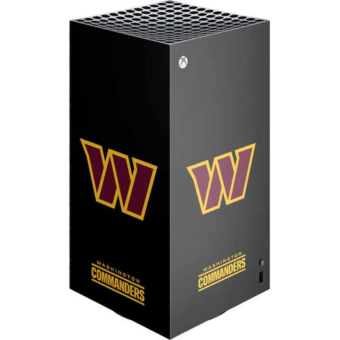 NFL Washington Commanders Black Background XBox Series X Digital Edition Console Skin