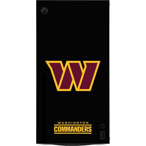 NFL Washington Commanders Black Background XBox Series X Digital Edition Console Skin