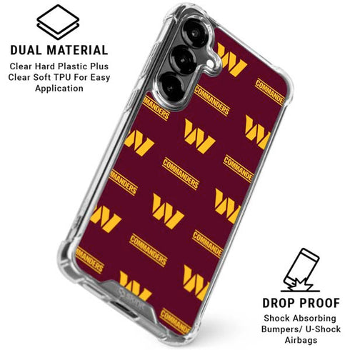 NFL Washington Commanders Blitz Series Galaxy S26 Plus Clear Case