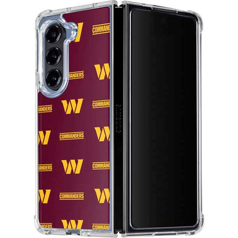 NFL Washington Commanders Blitz Series Galaxy Z Fold5 5G Clear Case