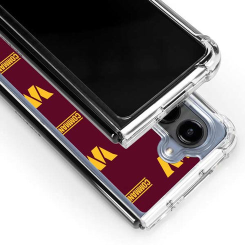 NFL Washington Commanders Blitz Series Galaxy Z Fold5 5G Clear Case