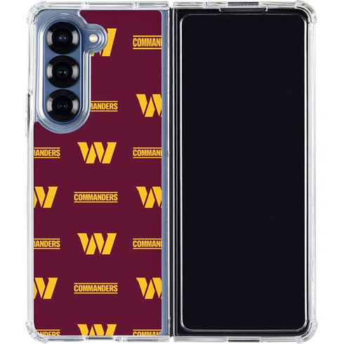 NFL Washington Commanders Blitz Series Galaxy Z Fold6 Clear Case