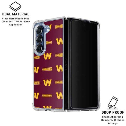 NFL Washington Commanders Blitz Series Galaxy Z Fold6 Clear Case