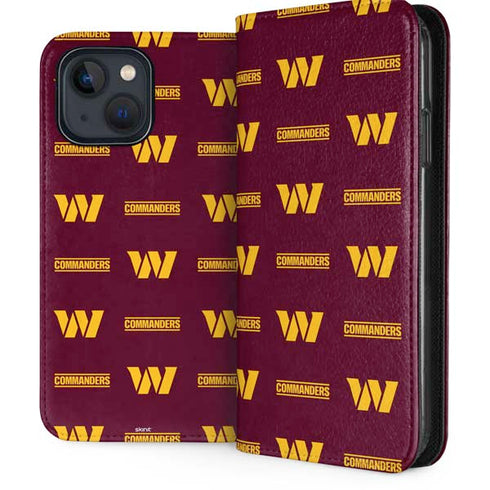 NFL Washington Commanders Blitz Series iPhone 15 Plus Folio Case