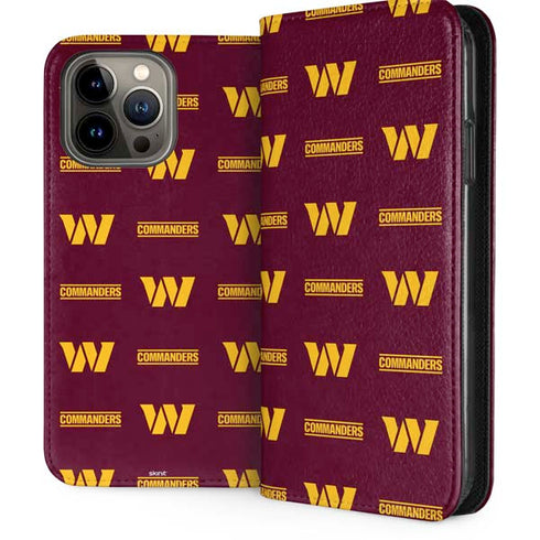 NFL Washington Commanders Blitz Series iPhone 15 Pro Max Folio Case