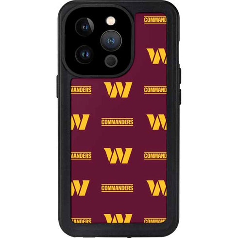 NFL Washington Commanders Blitz Series iPhone 15 Pro Waterproof Case