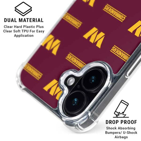 NFL Washington Commanders Blitz Series iPhone 16 MagSafe Case