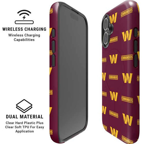 NFL Washington Commanders Blitz Series iPhone 16 Magsafe Impact Case