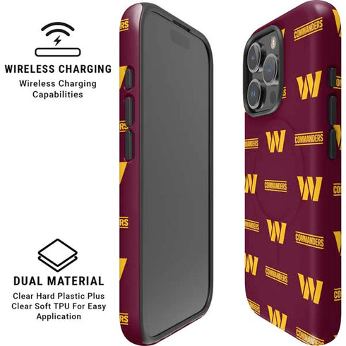 NFL Washington Commanders Blitz Series iPhone 16 Pro Magsafe Impact Case
