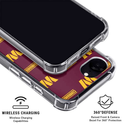 NFL Washington Commanders Blitz Series iPhone 16e Clear Case