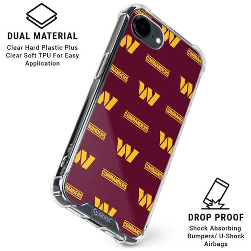 NFL Washington Commanders Blitz Series iPhone 16e Clear Case