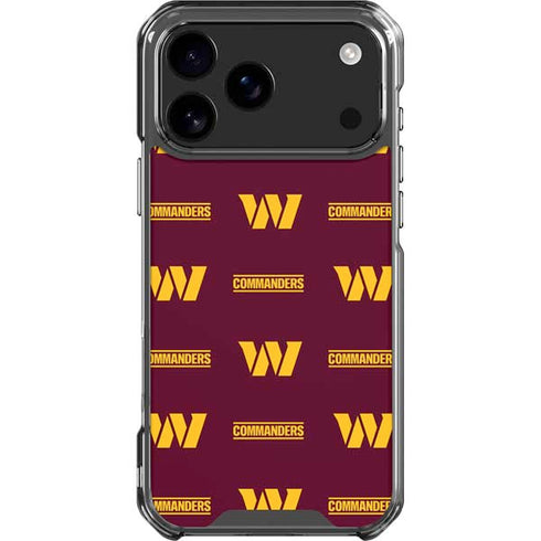 NFL Washington Commanders Blitz Series iPhone 18 Pro Max Clear Case