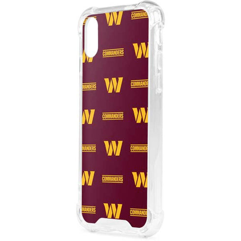 NFL Washington Commanders Blitz Series iPhone XS Clear Case