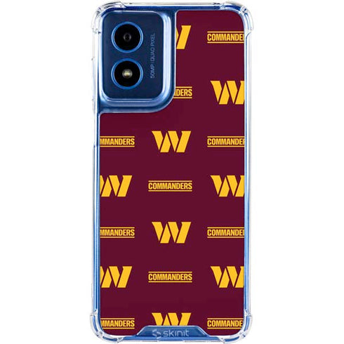 NFL Washington Commanders Blitz Series Moto G 5G (2024) Clear Case