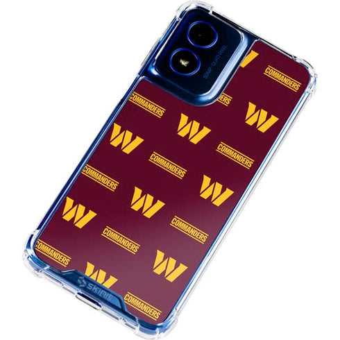 NFL Washington Commanders Blitz Series Moto G 5G (2024) Clear Case