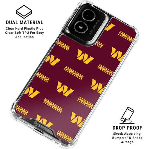 NFL Washington Commanders Blitz Series Moto G Power 5G (2024) Clear Case