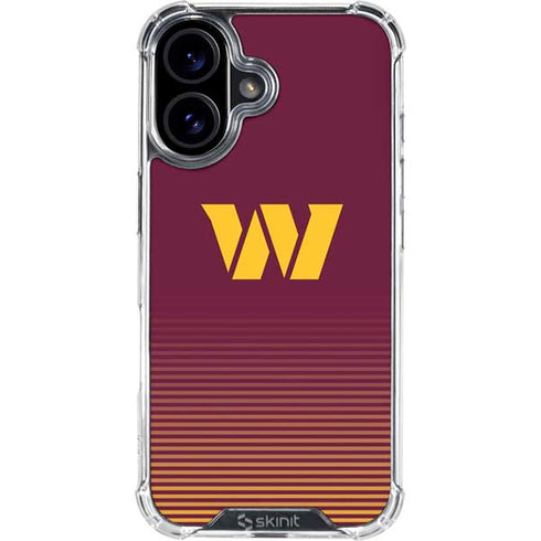 NFL Washington Commanders Breakaway iPhone 16 Plus Clear Case