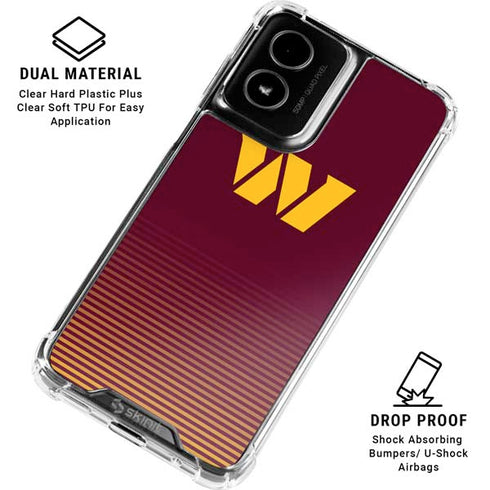 NFL Washington Commanders Breakaway Moto G Power 5G (2024) Clear Case