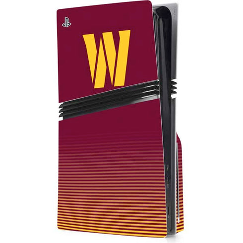 NFL Washington Commanders Breakaway PS5 Pro Disk Console Skin