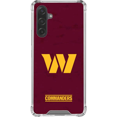 NFL Washington Commanders Distressed Galaxy A17 Clear Case