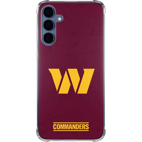 NFL Washington Commanders Distressed Galaxy A35 5G Clear Case