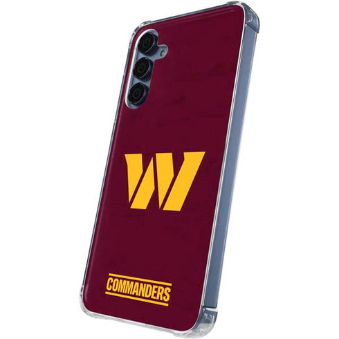NFL Washington Commanders Distressed Galaxy A35 5G Clear Case