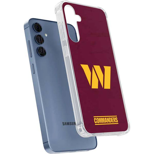 NFL Washington Commanders Distressed Galaxy A35 5G Clear Case