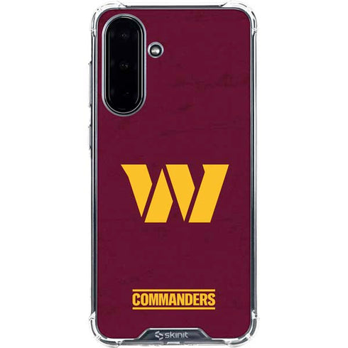 NFL Washington Commanders Distressed Galaxy A36 5G Clear Case