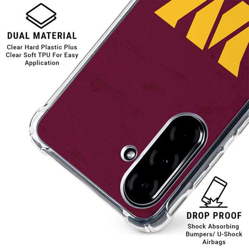 NFL Washington Commanders Distressed Galaxy A36 5G Clear Case