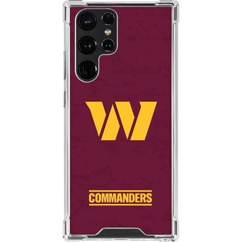 NFL Washington Commanders Distressed Galaxy S23 Ultra Clear Case