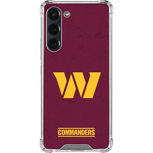 NFL Washington Commanders Distressed Galaxy S24 FE Clear Case