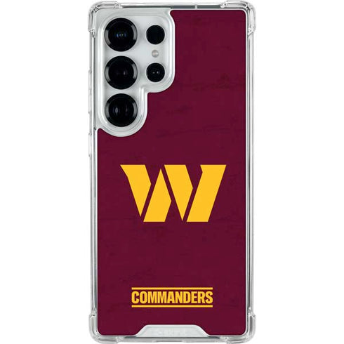NFL Washington Commanders Distressed Galaxy S25 Ultra Clear Case