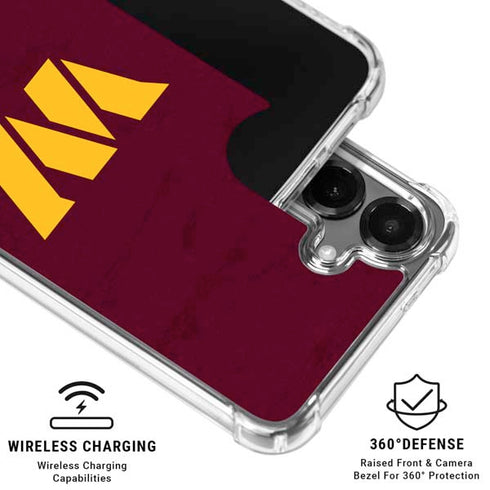 NFL Washington Commanders Distressed Galaxy S26 Clear Case