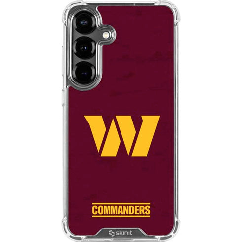 NFL Washington Commanders Distressed Galaxy S26 Plus Clear Case