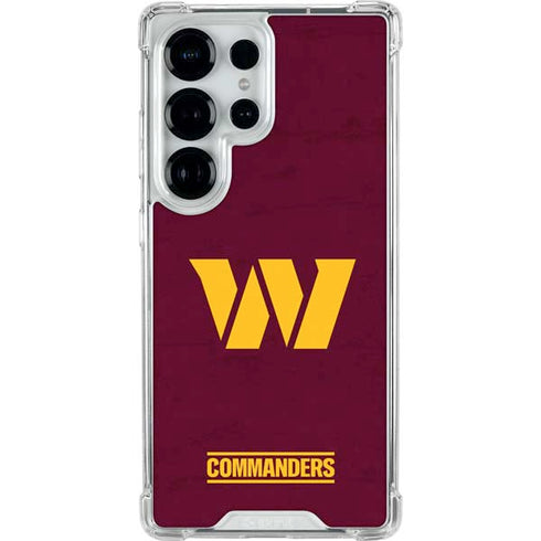 NFL Washington Commanders Distressed Galaxy S26 Ultra Clear Case