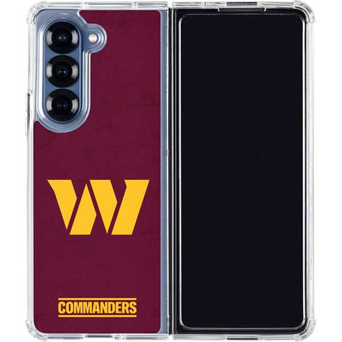 NFL Washington Commanders Distressed Galaxy Z Fold6 Clear Case
