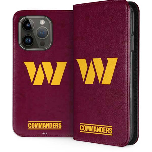 NFL Washington Commanders Distressed iPhone 15 Pro Folio Case