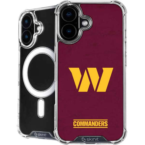 NFL Washington Commanders Distressed iPhone 16 MagSafe Case