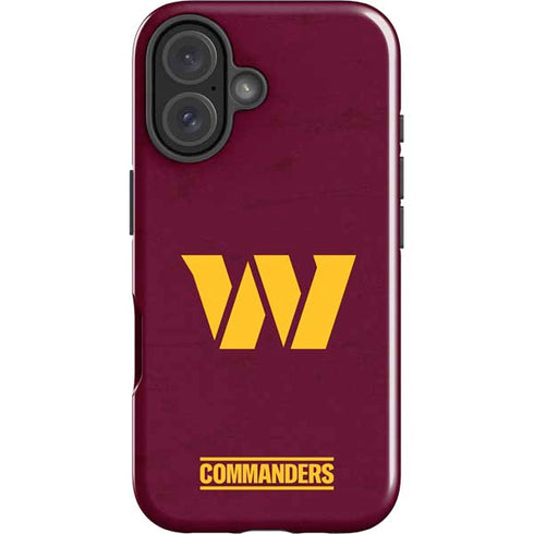 NFL Washington Commanders Distressed iPhone 16 Plus Impact Case
