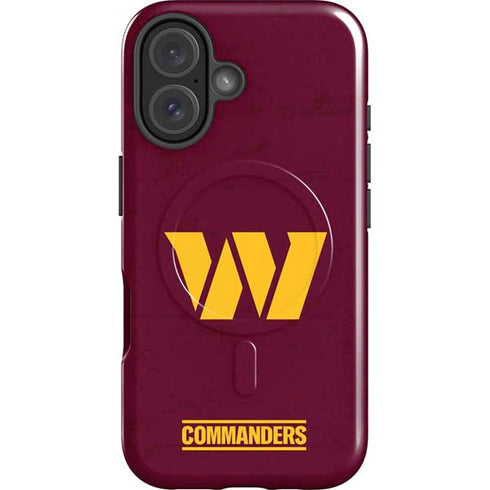 NFL Washington Commanders Distressed iPhone 16 Plus Magsafe Impact Case
