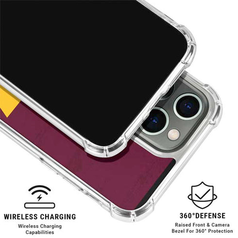 NFL Washington Commanders Distressed iPhone 16 Pro Clear Case