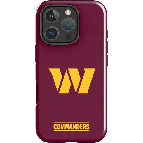 NFL Washington Commanders Distressed iPhone 16 Pro Impact Case