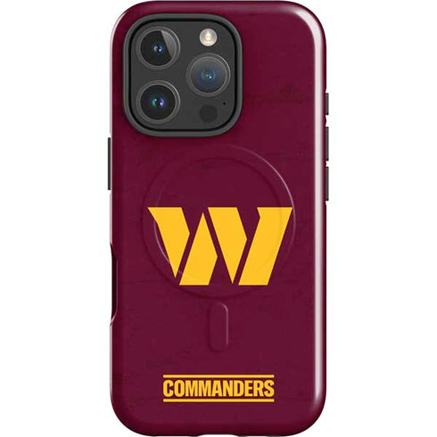 NFL Washington Commanders Distressed iPhone 16 Pro Max Magsafe Impact Case