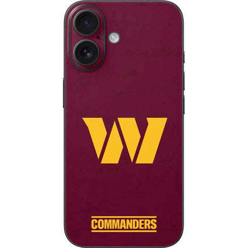 NFL Washington Commanders Distressed iPhone 16 Skin