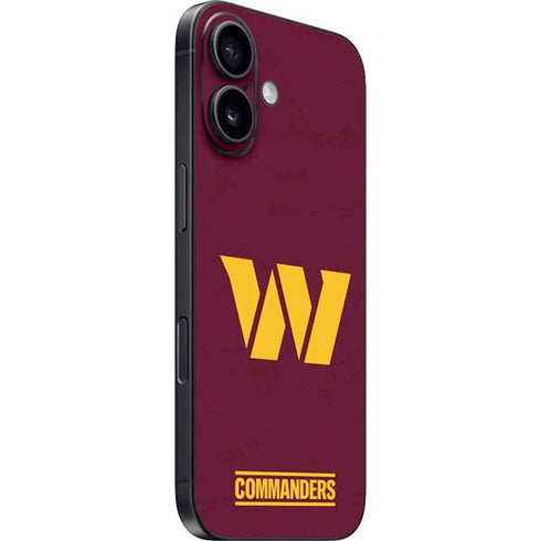 NFL Washington Commanders Distressed iPhone 16 Skin