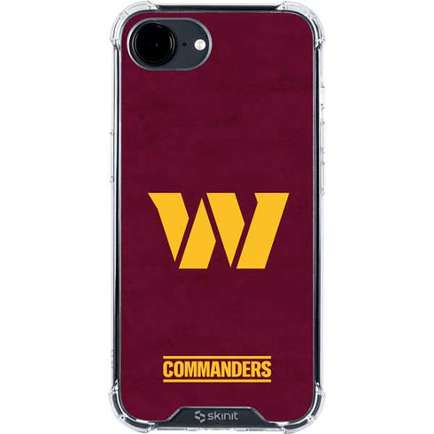 NFL Washington Commanders Distressed iPhone 16e Clear Case