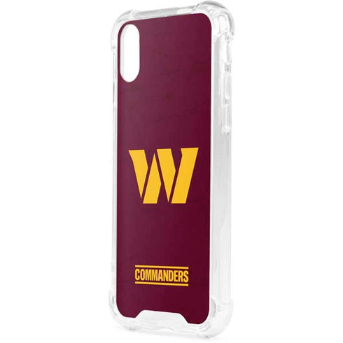 NFL Washington Commanders Distressed iPhone XS Clear Case