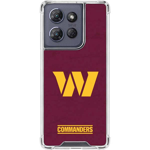 NFL Washington Commanders Distressed Moto G Play 5G (2025) Clear Case