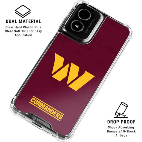 NFL Washington Commanders Distressed Moto G Power 5G (2024) Clear Case